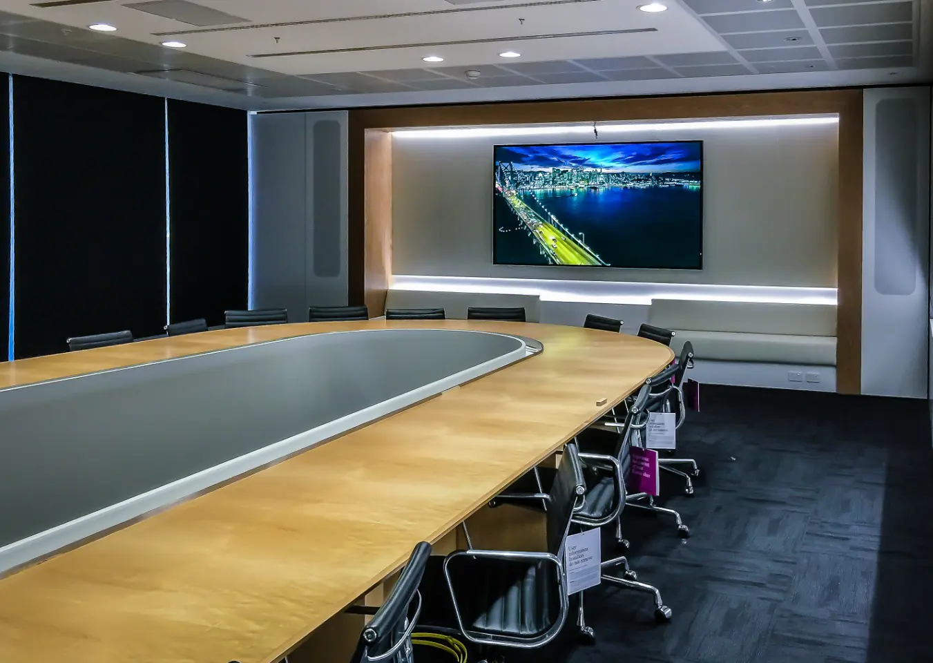 Boardroom integrated television system